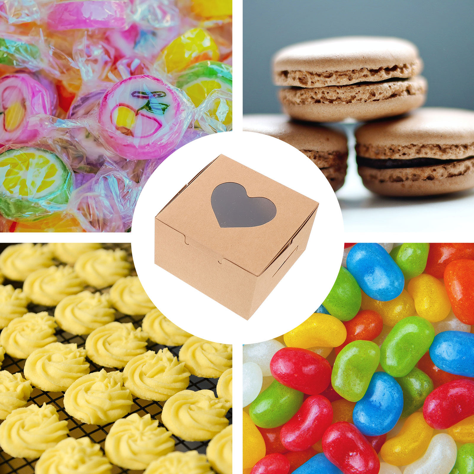 Kraft Paper Box - 40Pcs Egg Yolk Pastry Cake Boxes