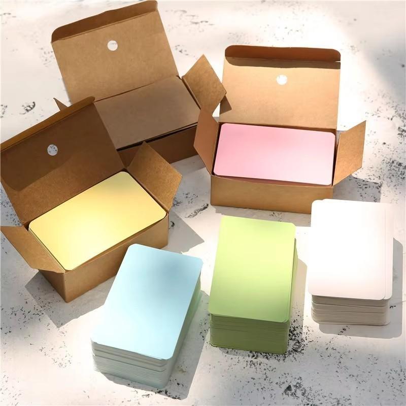 Kraft Paper Box - 100 pieces/box, kraft paper cards, blank
