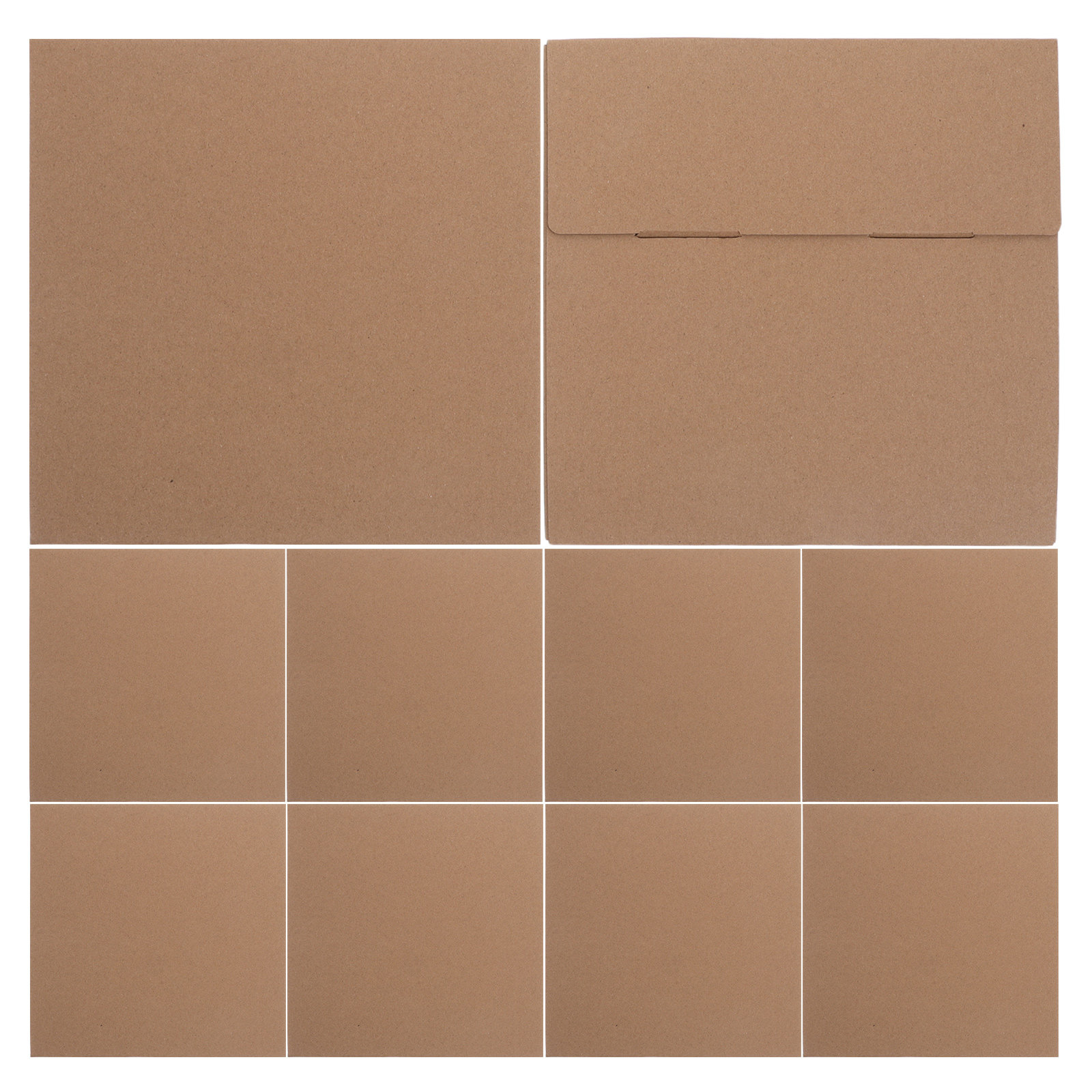 Kraft Paper Box - 10Pcs Brown Kraft Paper Shipping Boxes