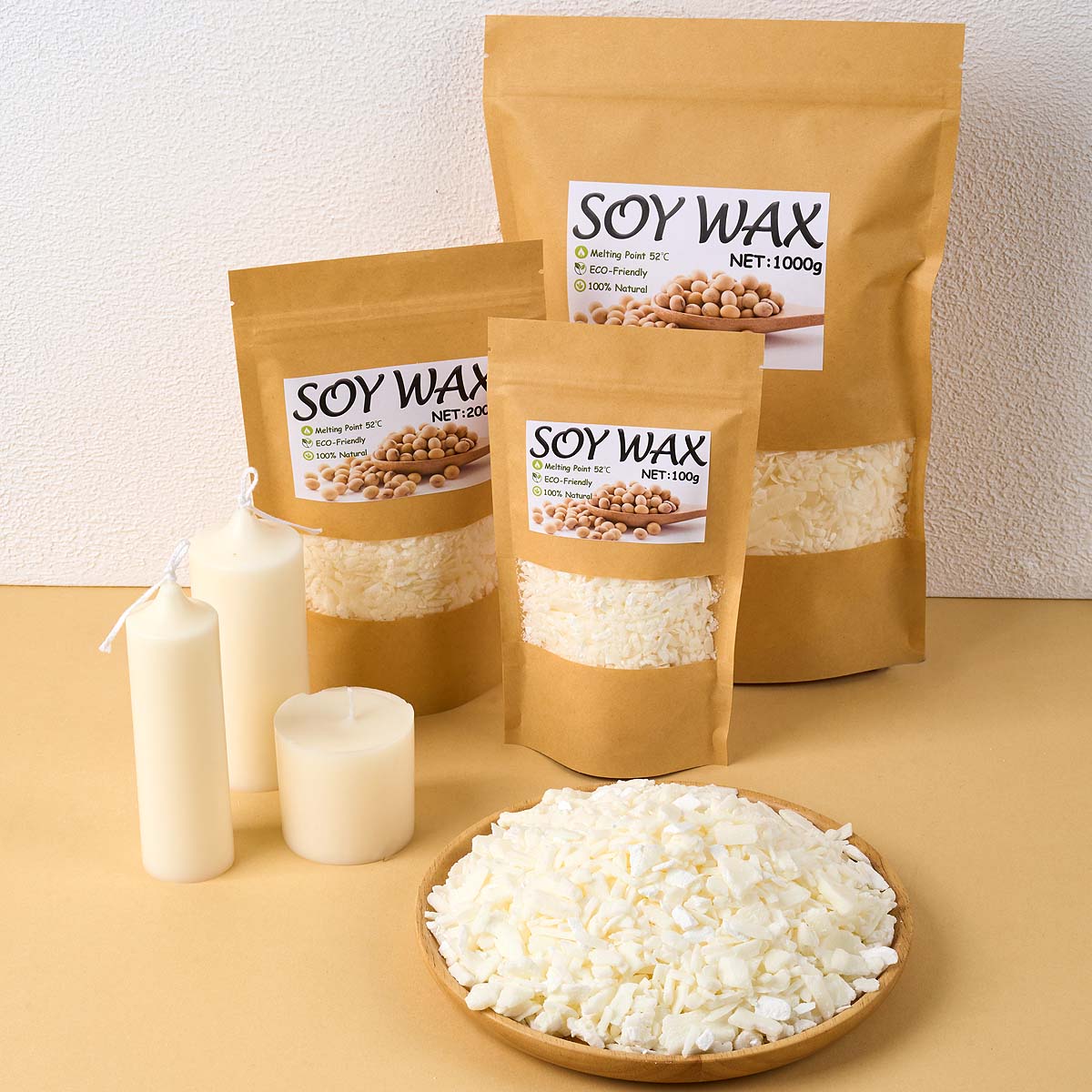 Candle Making Supplies Usa - 1 Pounds Pure White Soy Wax