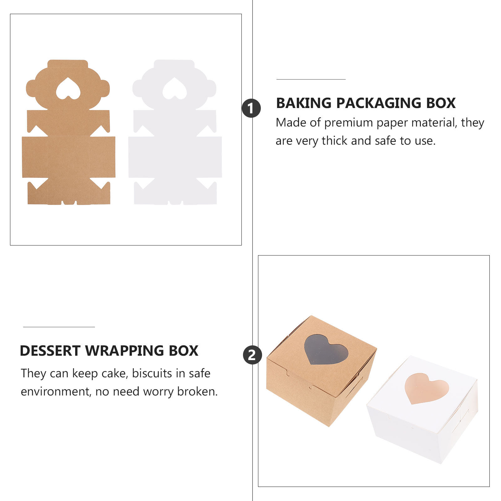40Pcs Egg Yolk Pastry Cake Box - огляд і ціна Kraft Paper Box