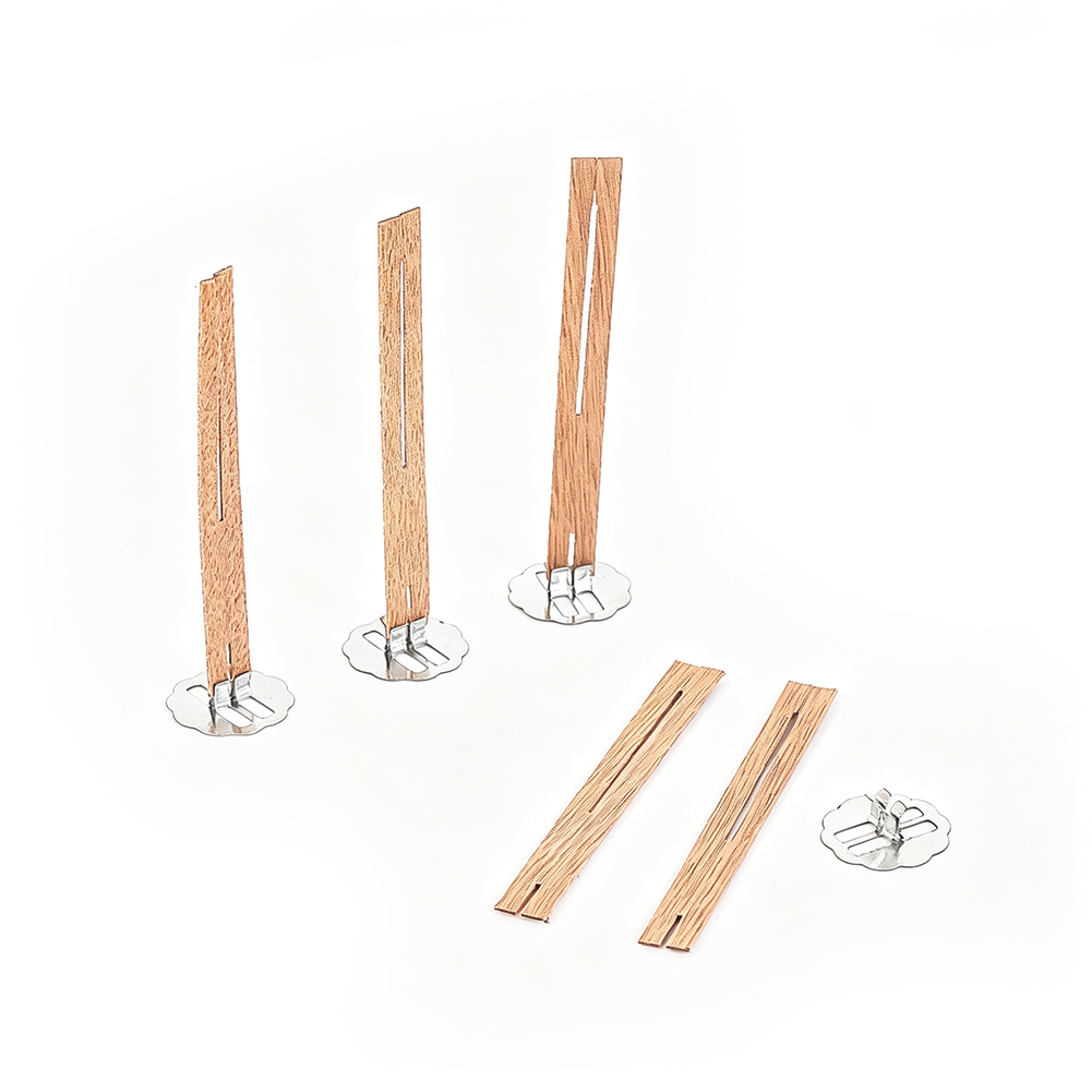 5pcs Natural Slotted Wooden Ca - огляд і ціна Candle Supplies Beeswax