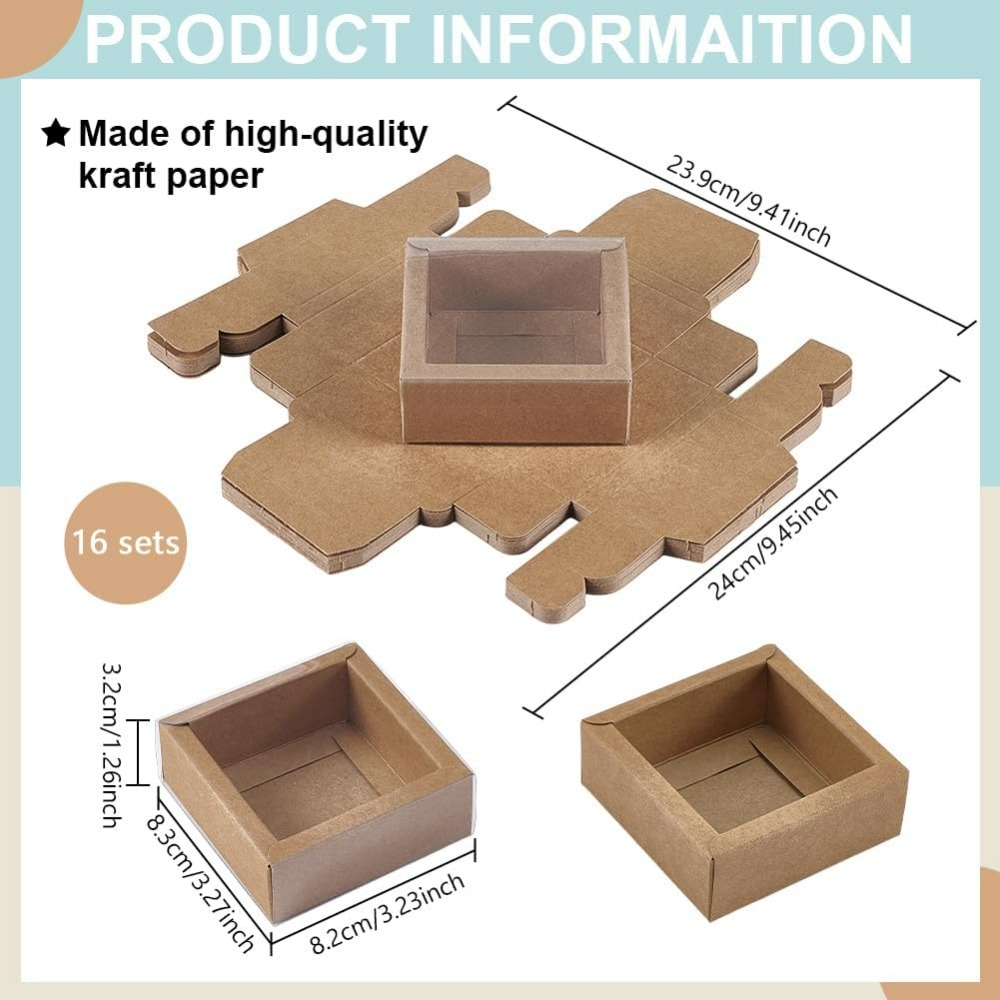 16pcs Kraft Paper Drawer Box 3 - огляд і ціна Kraft Paper Box