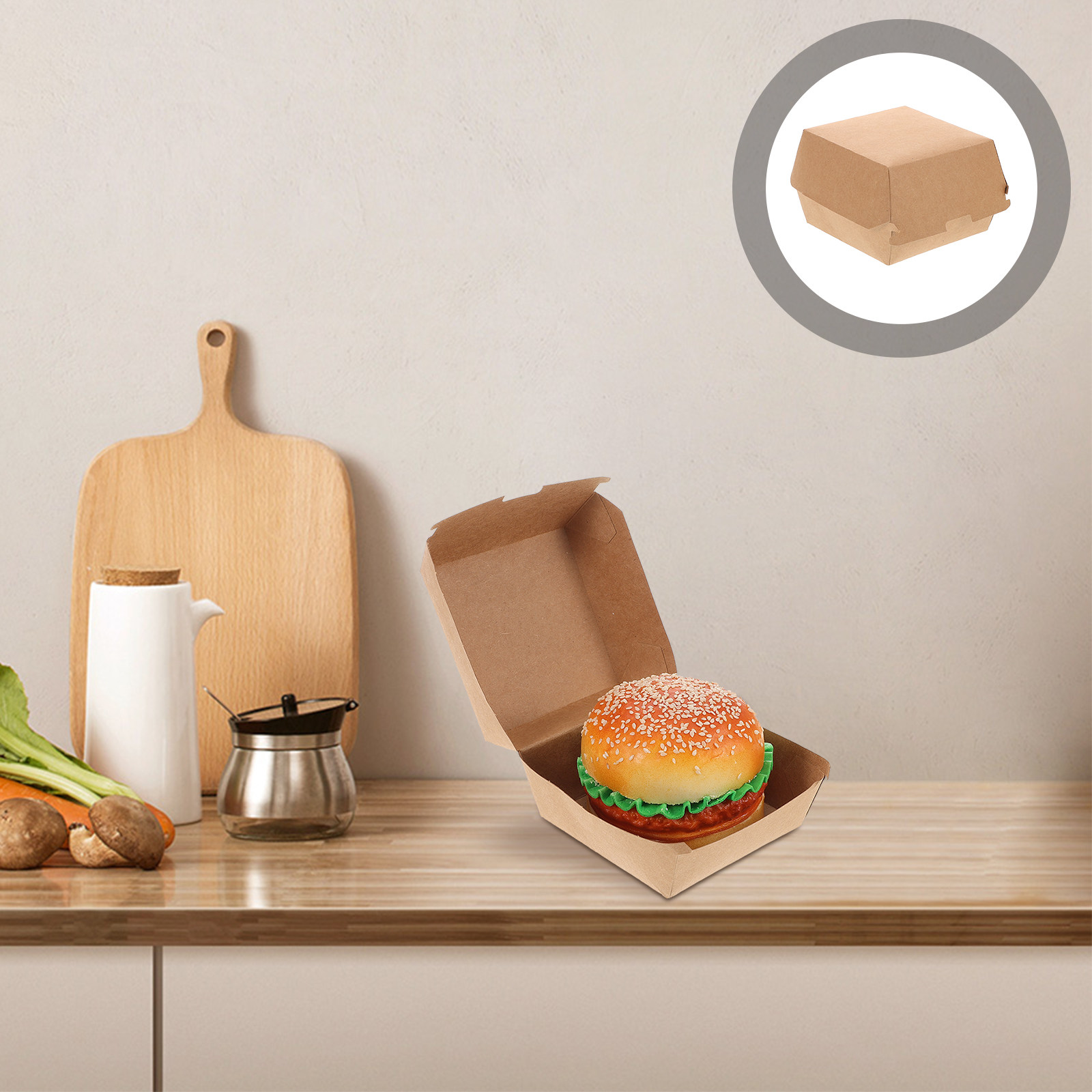 30Pcs Burger Boxes Kraft Paper - огляд і ціна Kraft Paper Box
