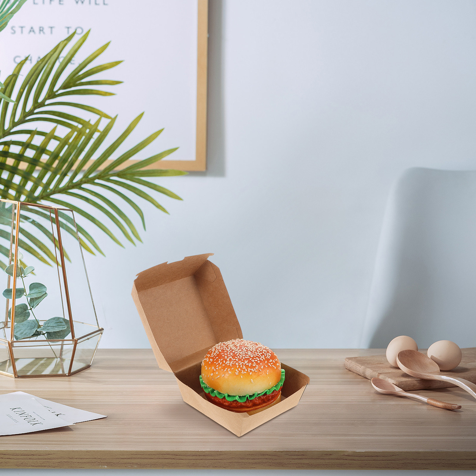 30Pcs Burger Boxes Kraft Paper - огляд і ціна Kraft Paper Box
