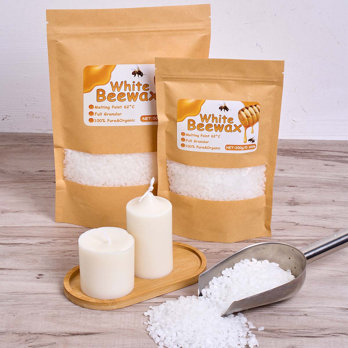 1000g White Beeswax DIY Candle - огляд і ціна Candle Supplies Beeswax