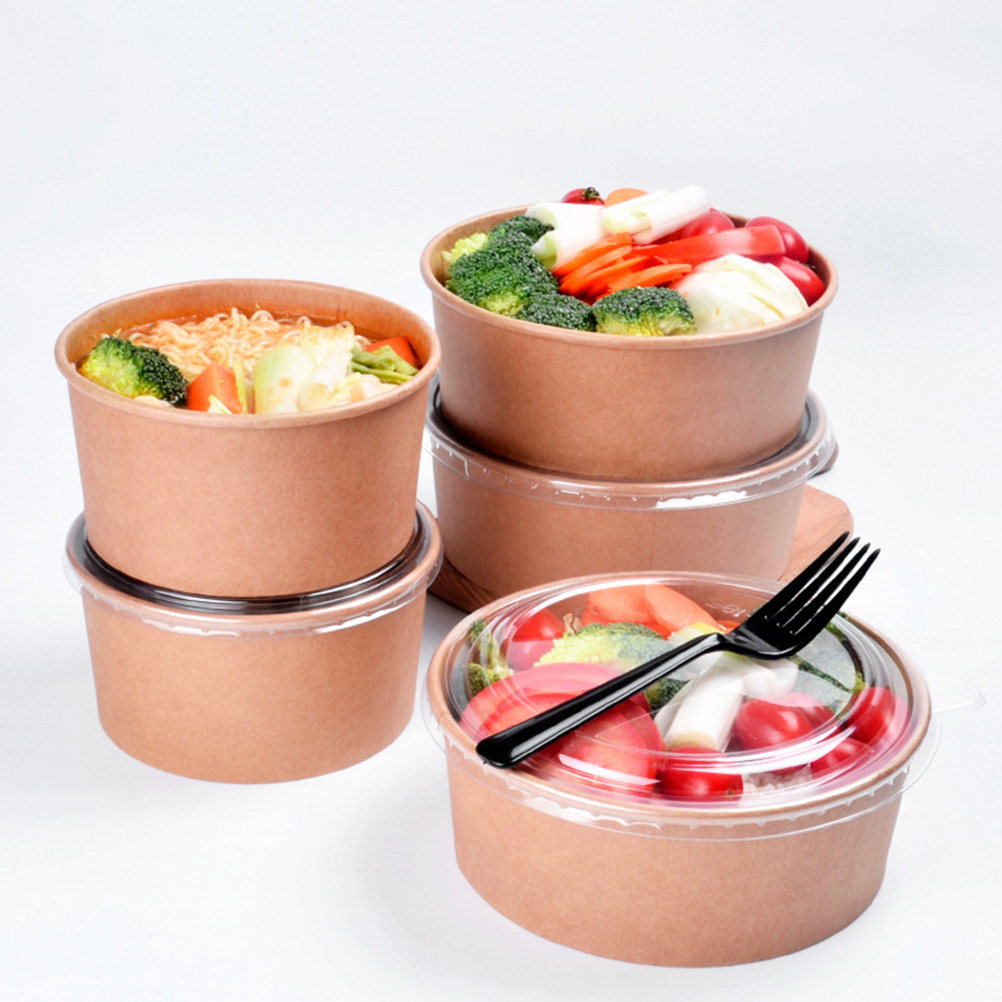 20Pcs Kraft Paper Bowls Leakpr - огляд і ціна Kraft Paper Box
