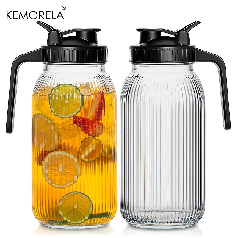 2PCS Glass Mason Jar Pitcher L - огляд і ціна Pour Spout Pitcher