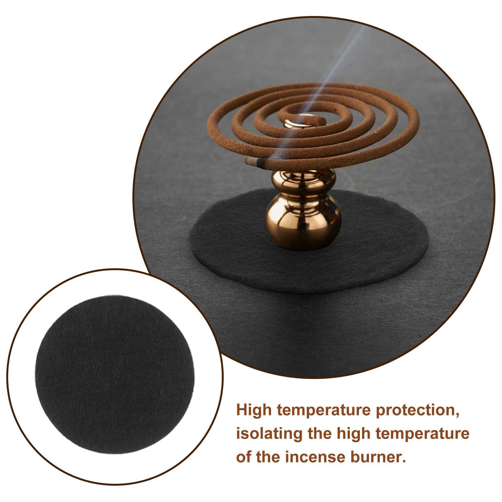 100Pcs Incense Burner Fireproo - огляд і ціна Heat Resistant Mat